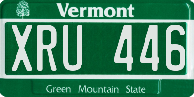 VT license plate XRU446