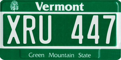 VT license plate XRU447