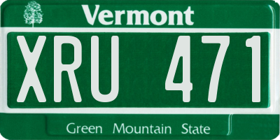 VT license plate XRU471