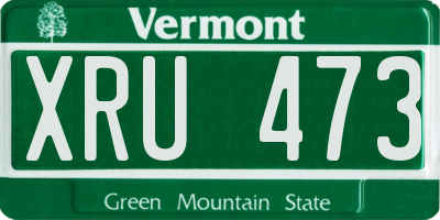 VT license plate XRU473