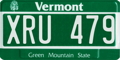 VT license plate XRU479