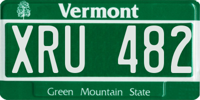 VT license plate XRU482