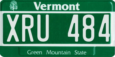 VT license plate XRU484