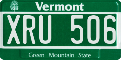 VT license plate XRU506