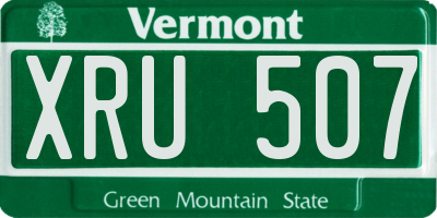 VT license plate XRU507