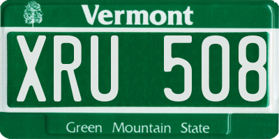 VT license plate XRU508