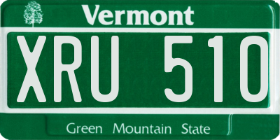 VT license plate XRU510