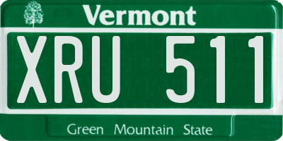 VT license plate XRU511