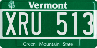 VT license plate XRU513