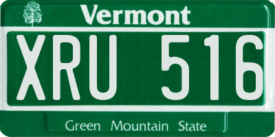 VT license plate XRU516