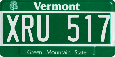 VT license plate XRU517