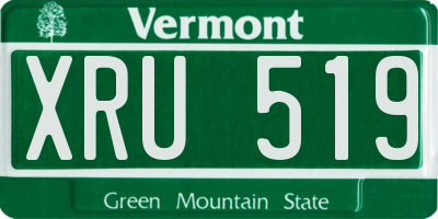 VT license plate XRU519