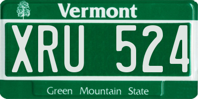 VT license plate XRU524