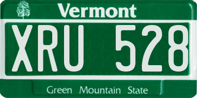 VT license plate XRU528