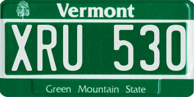 VT license plate XRU530