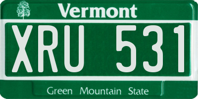 VT license plate XRU531