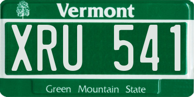 VT license plate XRU541