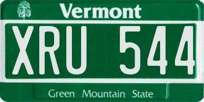 VT license plate XRU544