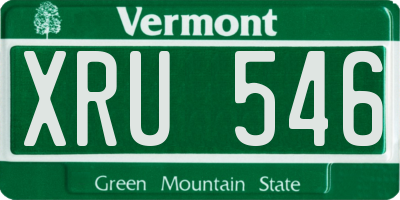 VT license plate XRU546