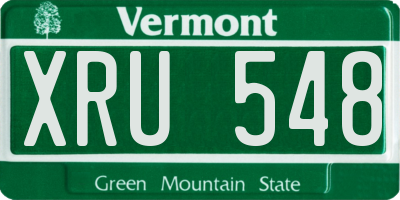 VT license plate XRU548
