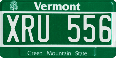 VT license plate XRU556
