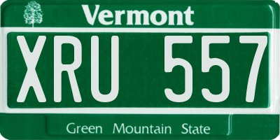 VT license plate XRU557