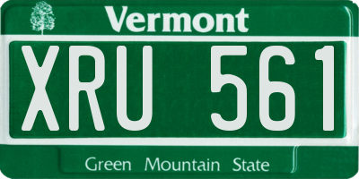 VT license plate XRU561