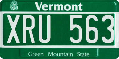 VT license plate XRU563