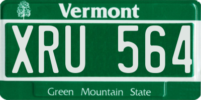 VT license plate XRU564