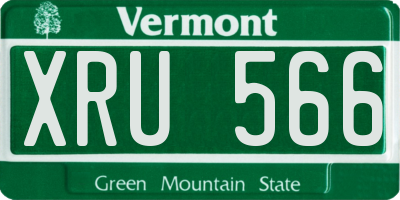 VT license plate XRU566