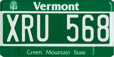 VT license plate XRU568