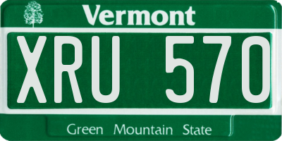 VT license plate XRU570