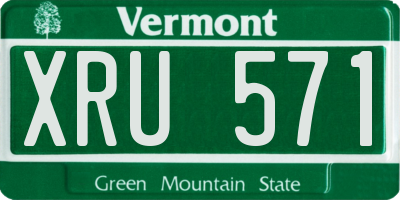 VT license plate XRU571