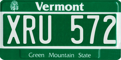 VT license plate XRU572