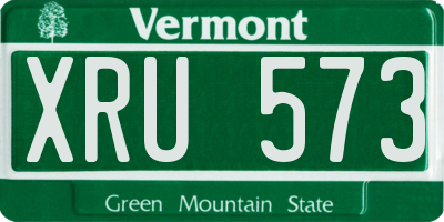 VT license plate XRU573