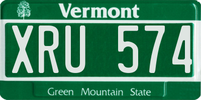 VT license plate XRU574
