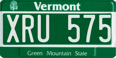 VT license plate XRU575