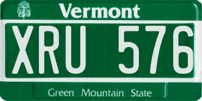 VT license plate XRU576