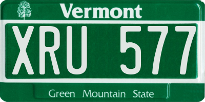 VT license plate XRU577