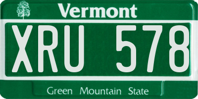 VT license plate XRU578