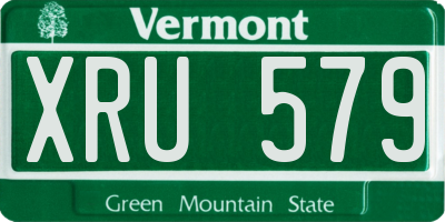 VT license plate XRU579