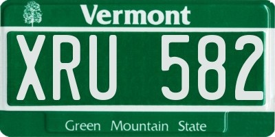 VT license plate XRU582