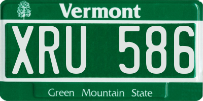 VT license plate XRU586
