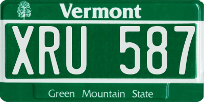 VT license plate XRU587