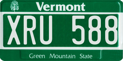 VT license plate XRU588