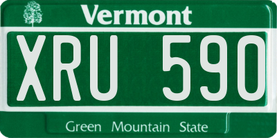 VT license plate XRU590