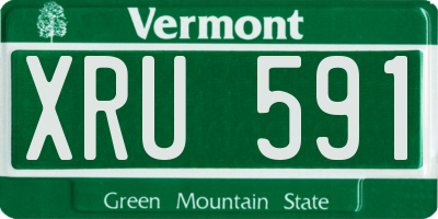 VT license plate XRU591