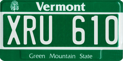 VT license plate XRU610
