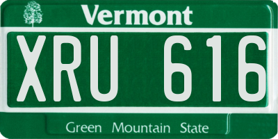 VT license plate XRU616