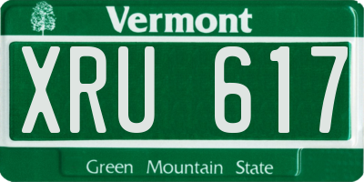 VT license plate XRU617